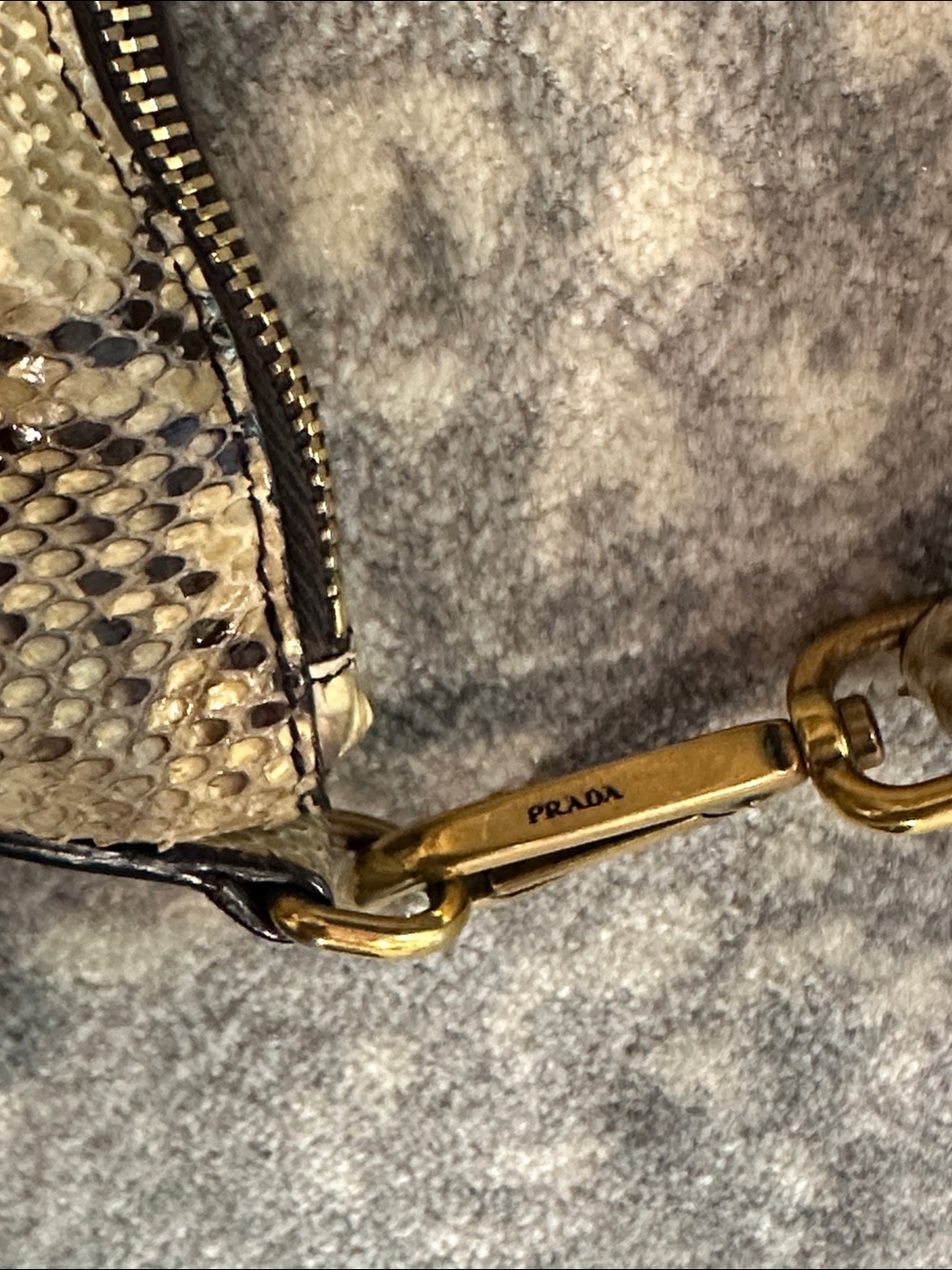 PRADA PITONE PIETRE JEWELED SNAKESKIN BAG - Picture 5 of 15